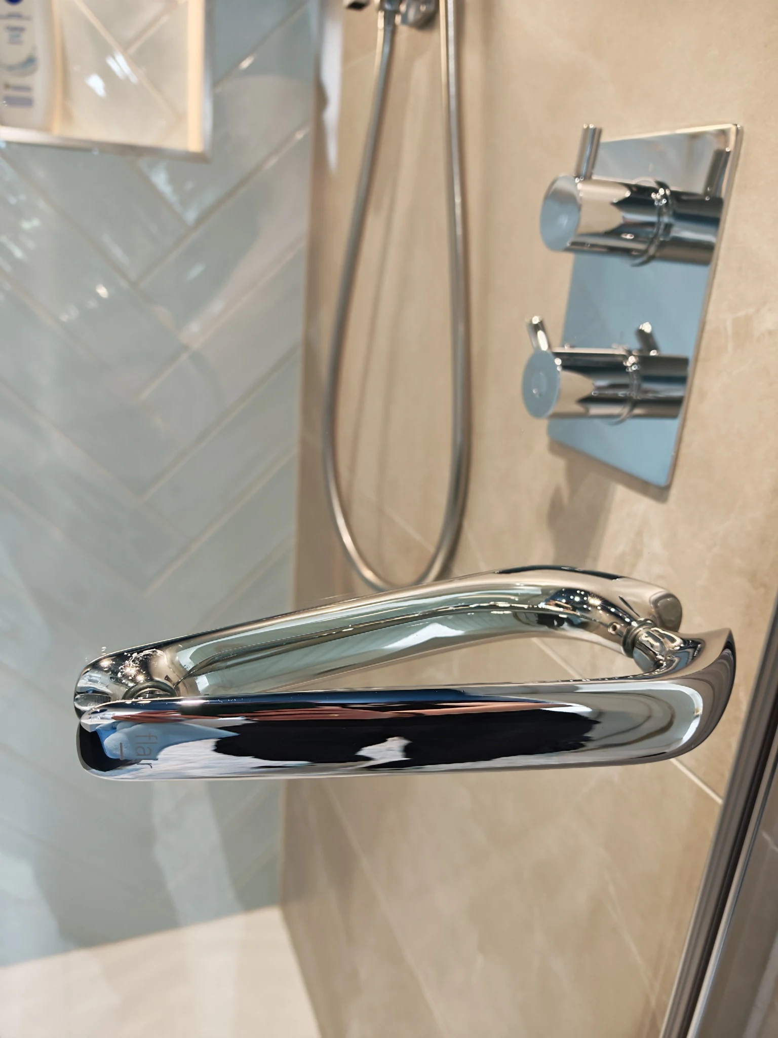 Clean shower handle